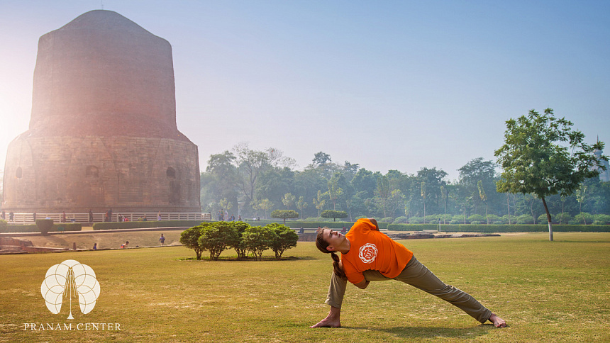 Parshvakonasana in India photo