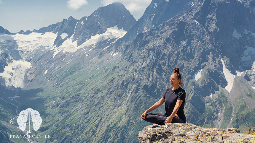 Mountain meditation photo