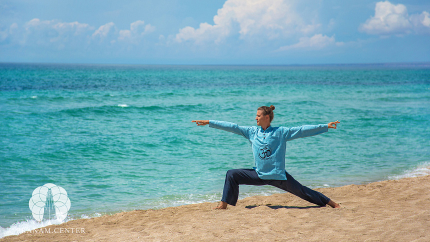 Warrior pose photo