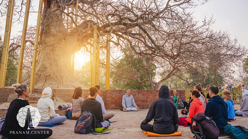 pranayama at dawn photo